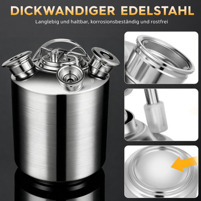 10L 3-Kopf Bierreinigungsfass Biermaschine Reinigungsfass Reinigungsbehälter