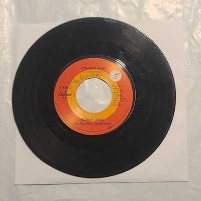 Sonny James - Running Bear/ A Midnight Mood - Capitol 45 RPM Record