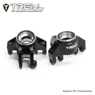 TREAL X0042Z756R Aluminum 7075 Front Steering Knuckles Spindle Set for 1/18 M...