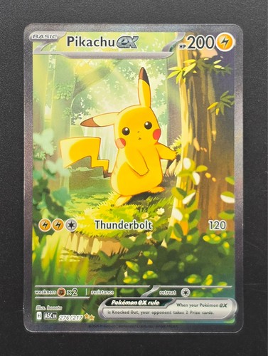 Pokemon Pikachu ex 276/217 Ascended Hero’s SIR WHITENING ON BACK CORNER SEE PICS