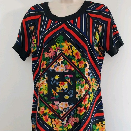 M&S Size 8 Dress Bold Floral Summer - Picture 6 of 8