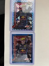 2025 Topps Chrome 113 Max Verstappen Blue & Blue Checkered Refractor /150 LOT F1