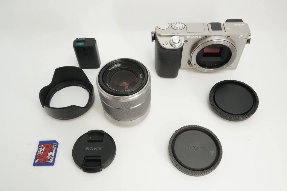 ony Alpha a6000 Silver 24.3MP Mirrorless Camera 18-55mm OSS Lens Kit SC7203 - Photo 2/4