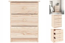 Nachttisch ALTA 41x35x55 Cm Massivholz Kiefer Nachtkonsole Nachtschrank