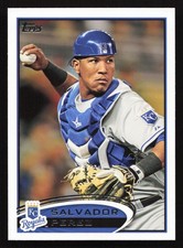 2012 Topps #343 Salvador Perez RC Rookie Card Kansas City Royals. rookie card picture
