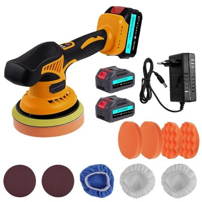 Akku Poliermaschine Auto 8 SPEED 21V Profi Politur Set mit 2 Akkus + Ladegerät