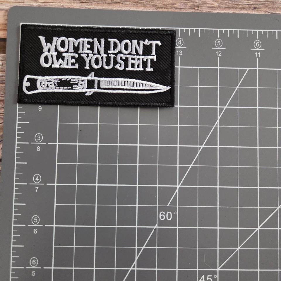 2 Pack Of 2 Feminist Iron On Patch Smash Patriarchy Women DON'T Owe YOU Sht. - Image 3 of 4