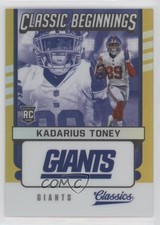 2021 Panini Classics Classic Beginnings Gold 62/75 Kadarius Toney #CB-KT 7m3