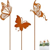 Ljevandria Gartenstecker Rost Schmetterling Gartendeko FüR DraußEn Wetterfest F