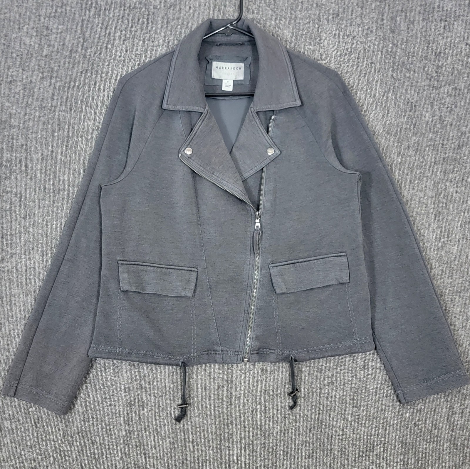 Marrakech Jacket Womens Medium Gray Stretchy Moto… - image 1