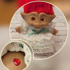 Troll with Red Hair, Eyes, Dress, and Belly Button Gem