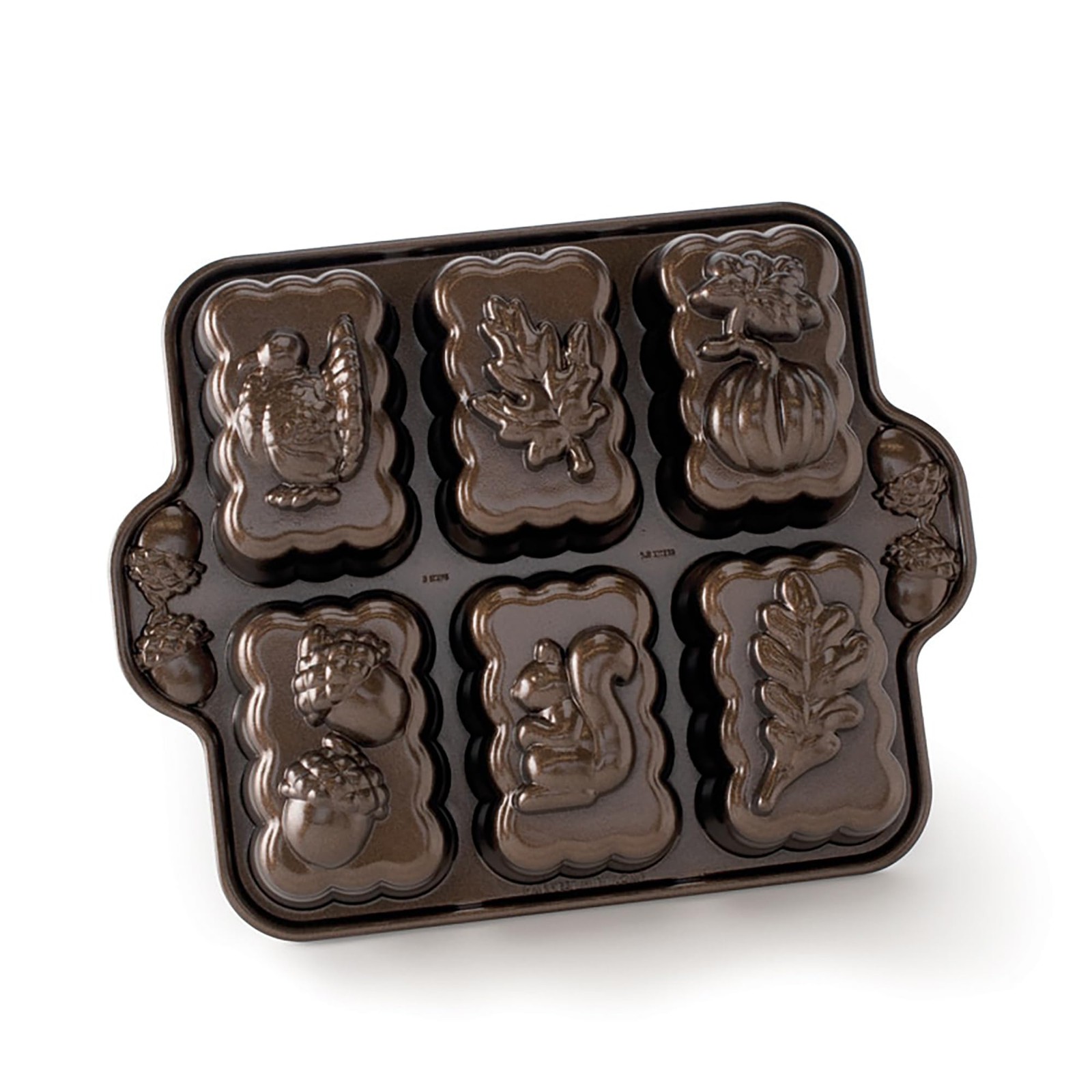 Nordic Ware Harvest Mini Loaf Pan 5-Cup Bronze