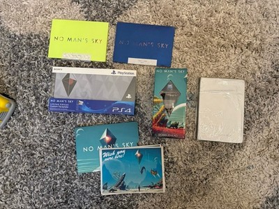 No Man's Sky PS4 PRESS KITS X2 MEDIA RARE Postcards PROMO Bubble Head Faceplate