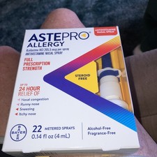 Astepro Allergy Nasal Spray 22 Metered Sprays for Congestion Exp 12/26
