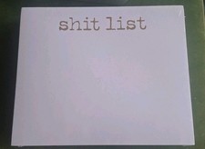 Black Ink Brand Lrg Note Pad "S T LIST" Gold Foil Embossed 8.5" X 7" 140 Page