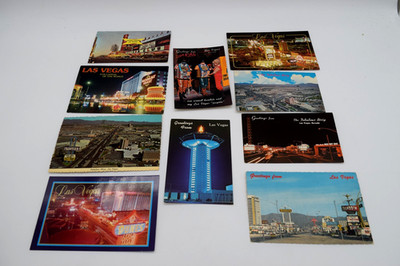 10 Vintage Postcards  The Fabulous Strip LAS VEGAS Nevada 50's 60's 70's