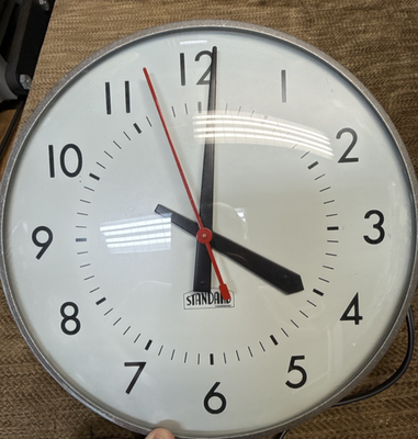 THE STANDARD ELECTRIC TIME Co. 掛け時計 Standard Electric Time Co Wall Clock Circa 1960's 12.5