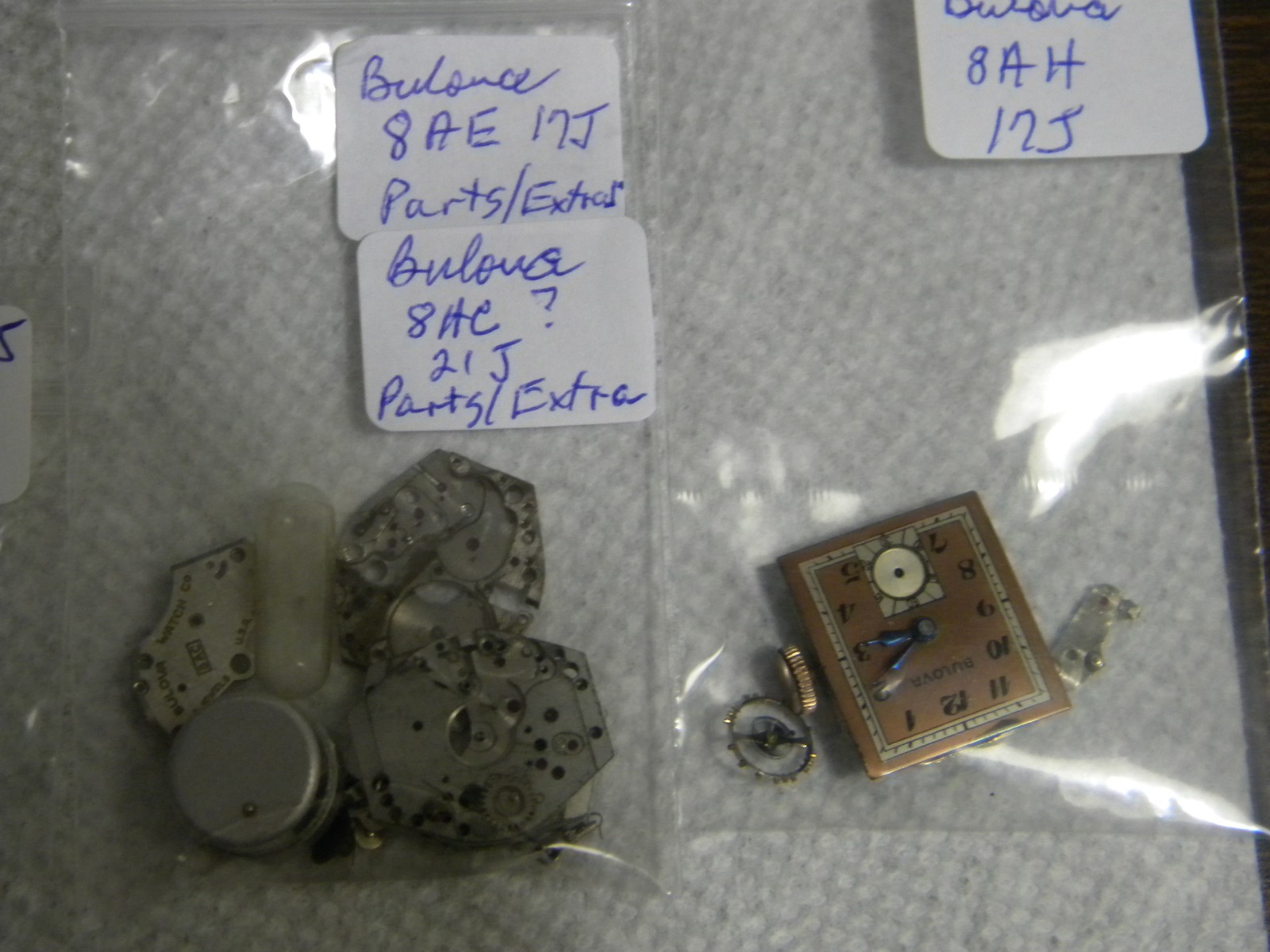 Lot Bulova Movements 10BT 10AX 10AK 11ACC 8BA 8AC 8AE 8AH & Partials for Parts