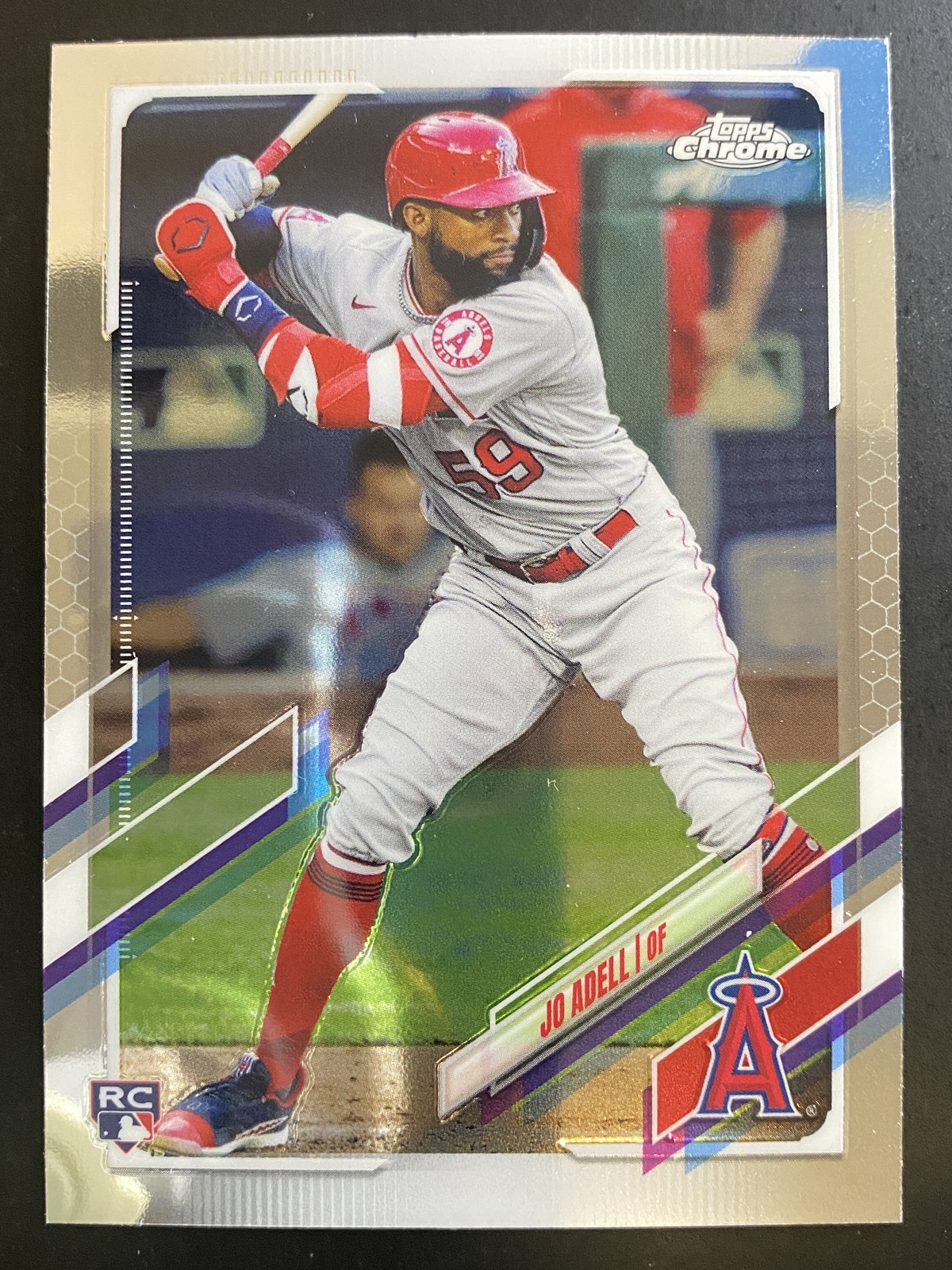 Jo Adell 2021 Topps Chrome Baseball Rookie Card Los Angeles Angels #142