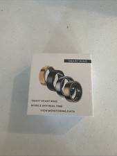 SIZE 8 Golden Smart Ring Activity Tracker Heart Rate Mobile App SS Android iOS