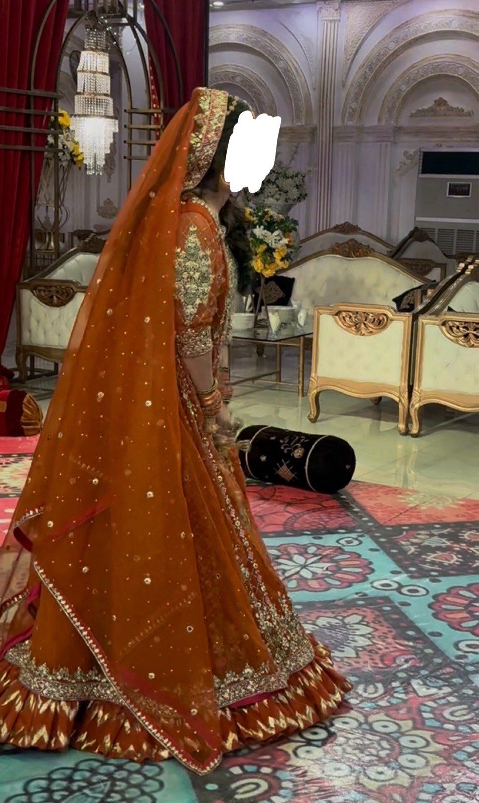 Bridal Mehndi Dress/ Asian Pakistani/ Party Wear image 4