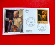FDC sur soie 1er jour : 1993  SAINT THOMAS  ( Georges DE LA TOUR )