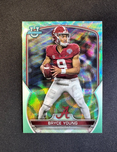 Bryce Young [Autograph Green] #1 2022 Bowman Chrome University card