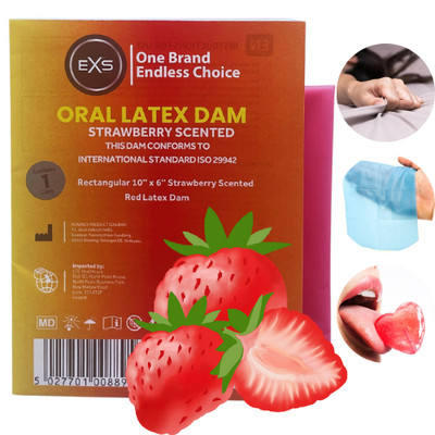EXS Scented Oral Latex Dam - Erdbeer-Oraldam 1 Stk.