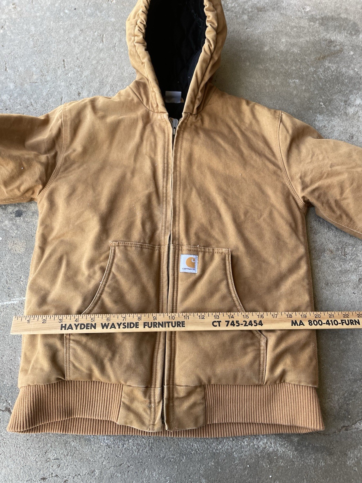 Brown Tan Carhartt Jacket Size Youth Large 14/16 image 10