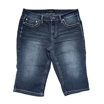 Royalty Skimmer Long Length Bermuda 12 (33x14) Dark Blue High Mid Denim Womens