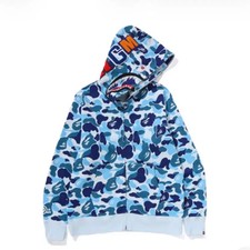 Bape ABC Camo Crystal Stone Shark Hoodie Blue XL