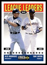 Tony Gwynn / Alex Rodriguez 1997 Collector's Choice #56 FREE SHIP AutographDen