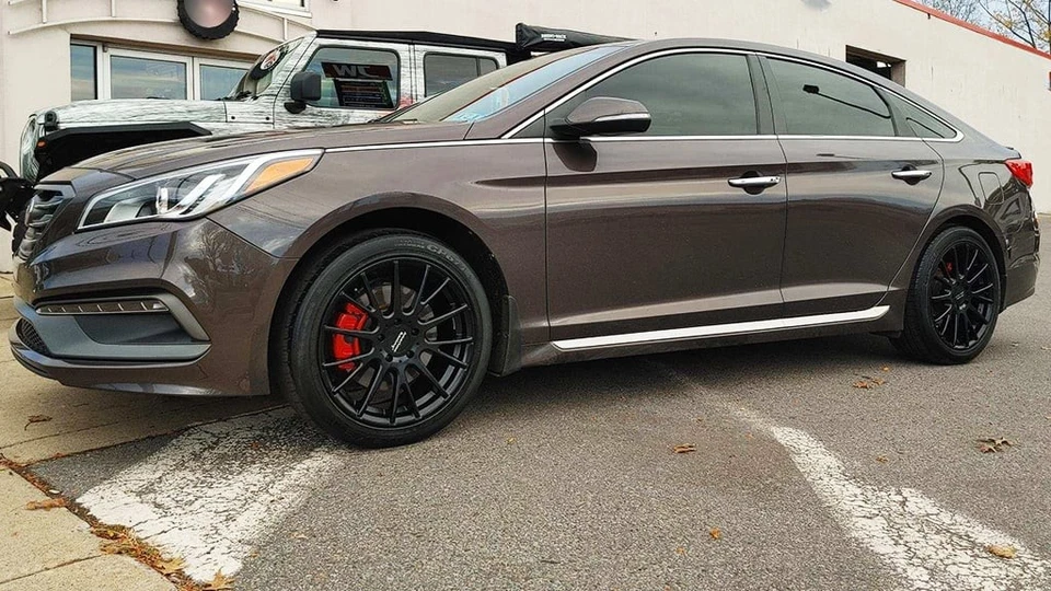 16x7 American Racing Wheels AR904  Satin Black Rims 5x112 ET+40 (4pcs) Foto 2 de 4