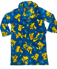 Pokemon Boys' Soft Fleece Bathrobe Kids' Fluffy Robe Size XS