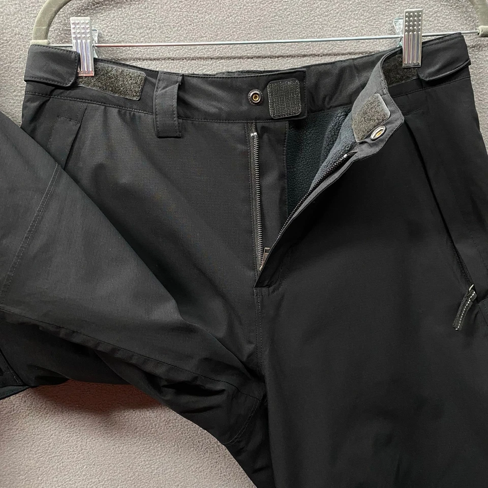 Pantalones de nieve REI Co Op Big Kids forrados de lana sin talla 30" cintura negros cálidos para esquí Foto 4 de 4