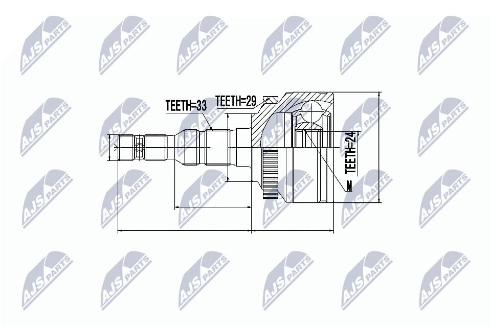 Fits NTY NPZ-PL-027 OUTER CV JOINT ⭐UK Stock⭐