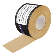 240 Grit PSA Gold Longboard Sandpaper Roll 2-3/4" Wide for Auto & Wood