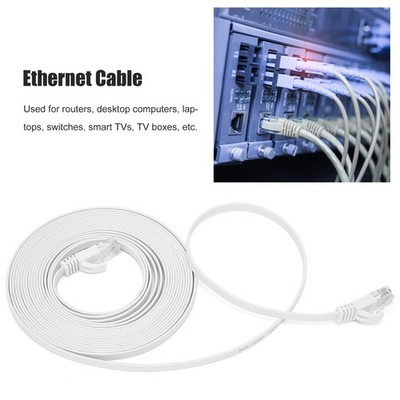 Ethernet Cable CAT6 Gigabit 8  Twisted Pair Network Jumper Flat Copper Wire