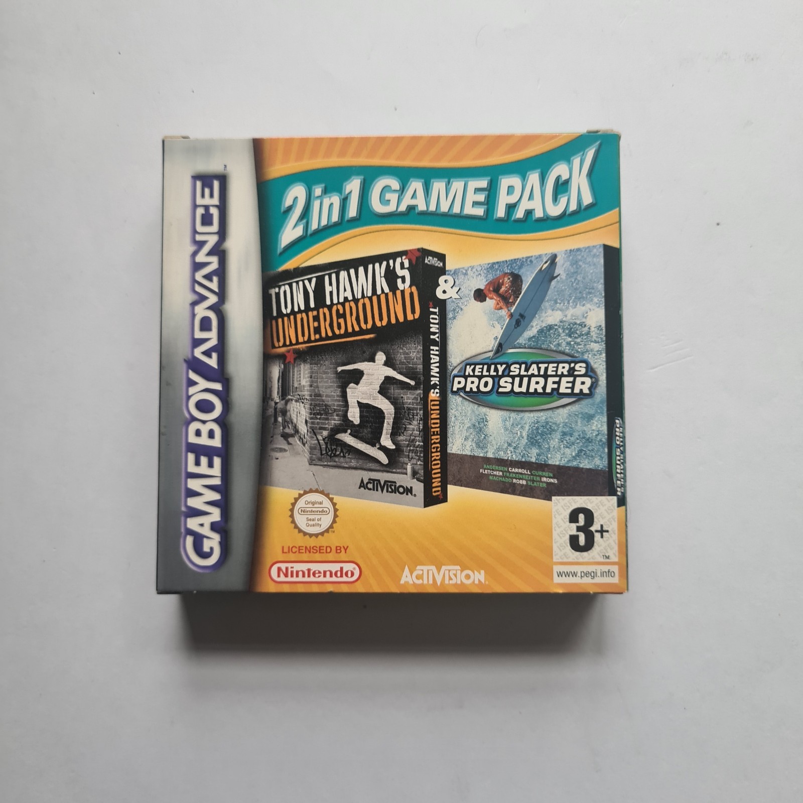 TONY HAWKS UNDERGROUND/KELLY SLATERS SURFER GBA  TOTAL GAMER GBA RANGE UNSEALED