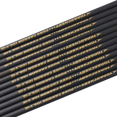 Toparchery Arrow Shaft Pure Carbon Shafts 33 Inch Arrow Tube For Diy Hunting