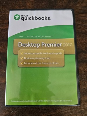Intuit QUICKBOOKS Desktop PREMIER 2017 Windows 10 & 11 = NO SUBSCRIPTION =