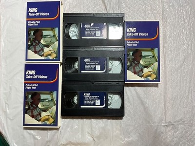 3 VHS KING SCHOOLS Pilot Flight Test Training Exam Take Off Videos Video lot