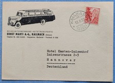 # Schweiz - Vordruck Omnibus Postkarte 1950 - Reiseunternehmung Marti - Kallnach