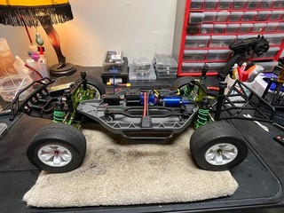 Traxxas 4x4 Slash VXL Personalizado Muy Actualizado Nuevo PL Cuerpo Transparente Bug Súper Bonito