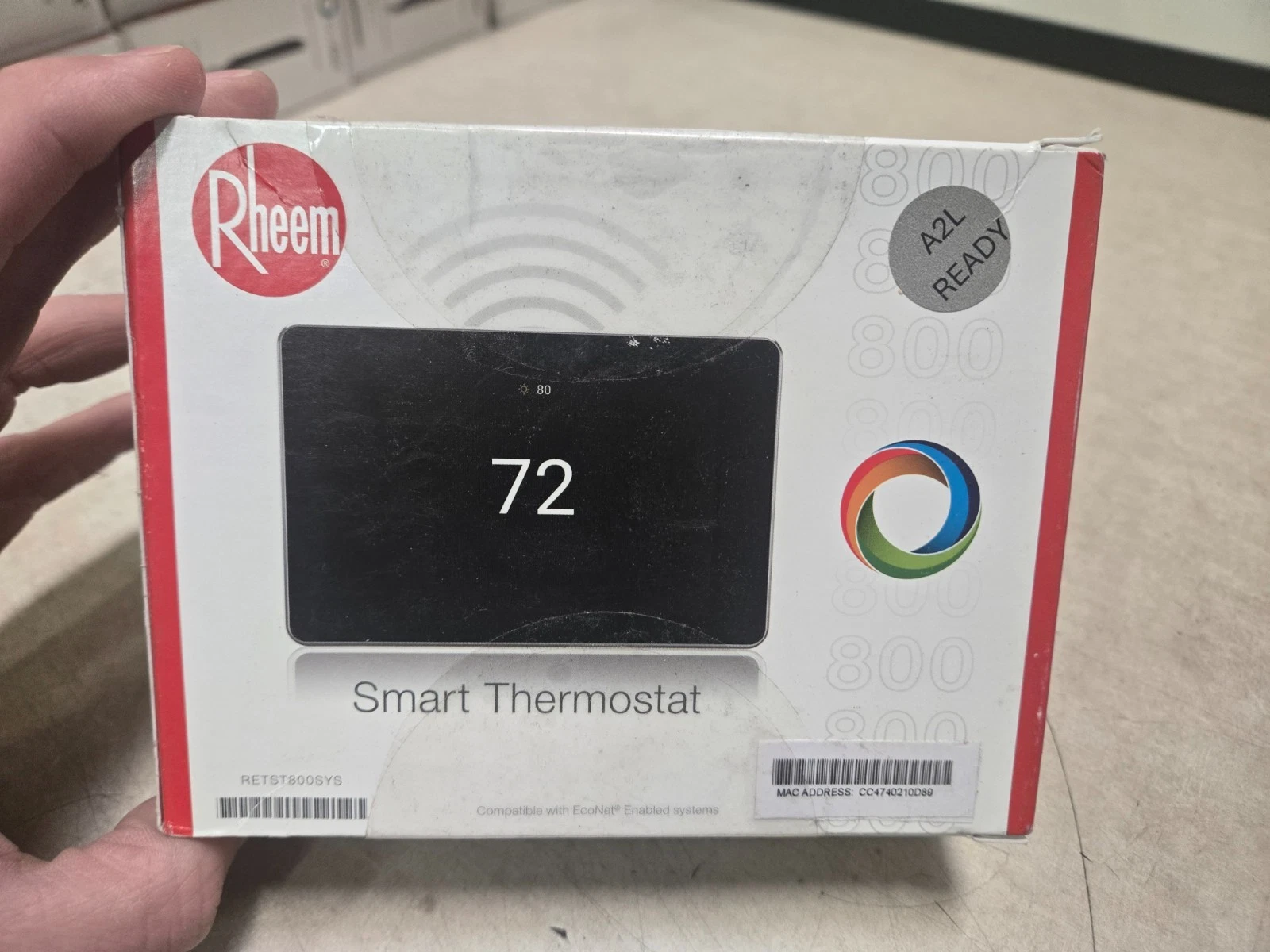 Rheem RETST800SYS Wi-Fi- Enabled Touchscreen Heating & Cooling Smart Thermostat
Opens in a new windo