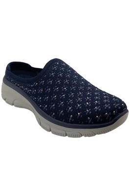 Skechers Easy Going Rhinestone Mules Strut Glitz Navy