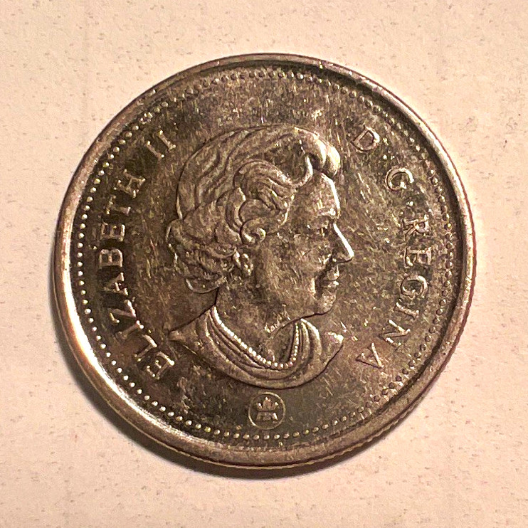 2005 Canada 25C Quarter Caribou Variety Nickel Coin KM#308 Denomination 25C