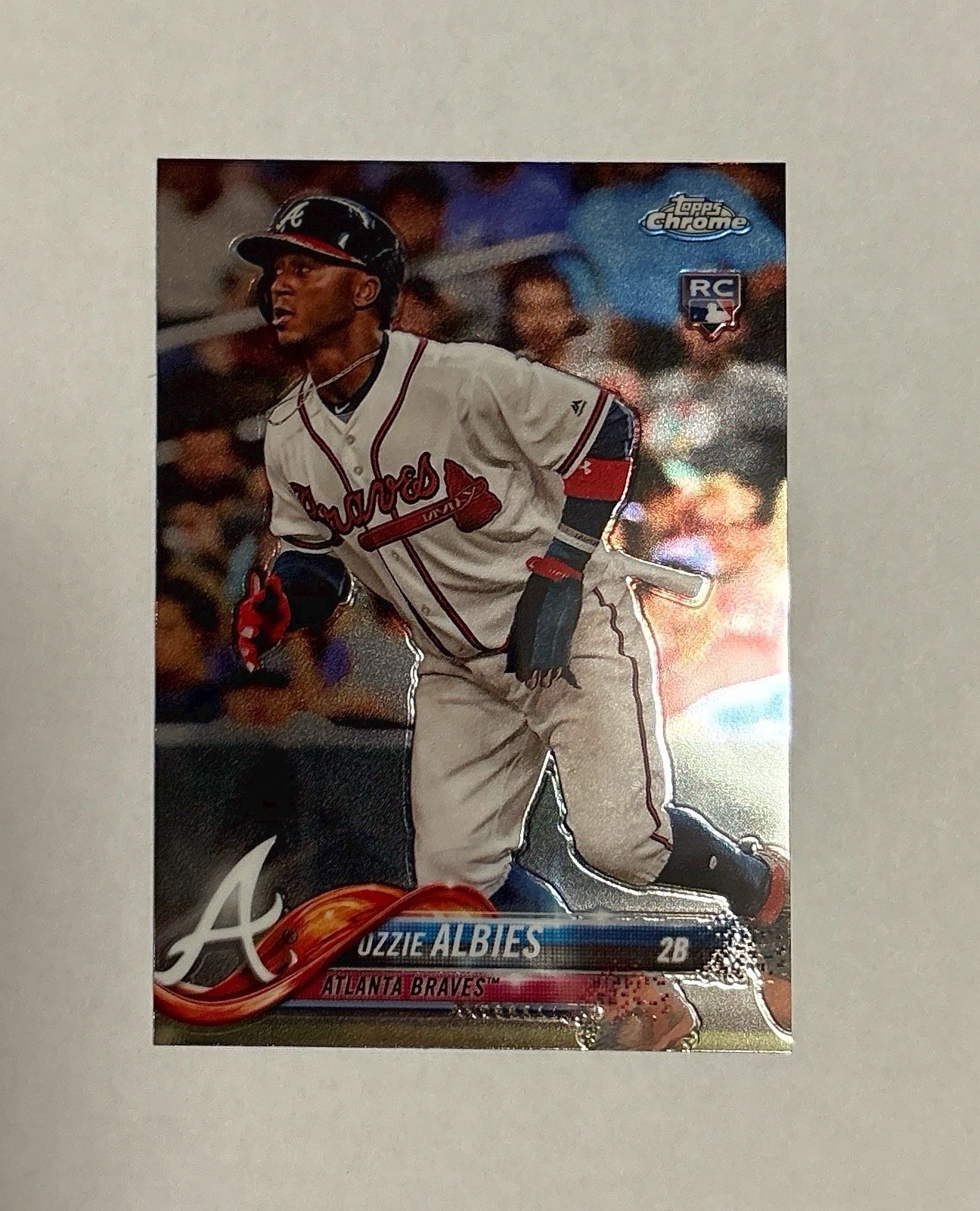 2018 Topps Chrome Ozzie Albies 72 RC Atlanta Braves Rookie