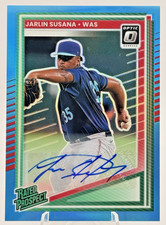 Jarlin Susana 2025 Panini Donruss Optic Rated Prospect Auto #140 Blue /35