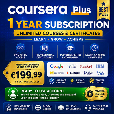 Coursera Plus   1 Year Premium Subscription (Global Access)